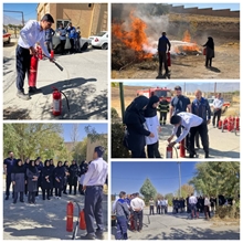 مانور آموزش آتش نشانی و اطفاء حریق 